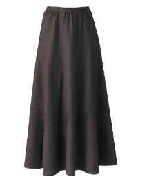 Linen Blend Skirt Length 33in