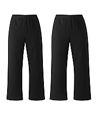 Pack 2 Jersey Crop Trousers Length 21in
