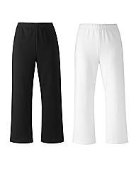 Pack 2 Jersey Crop Trousers Length 21in