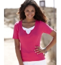 Pack 3 Jersey Tops With Plain Insert