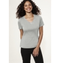 V Neck Stud Detail Jersey T Shirt Top