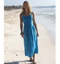 Linen Blend Maxi Dress Length 50in