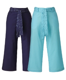 Pack of 2 Belted Crop Trousers 19in