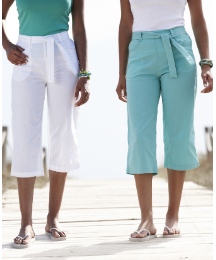 Pack of 2 Belted Crop Trousers 19in