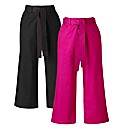 Pack of 2 Belted Crop Trousers 19in
