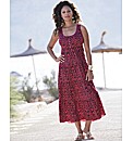 Petite Print Jersey Dress 47in