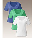 Pack of 3 Basic Cotton T-Shirts