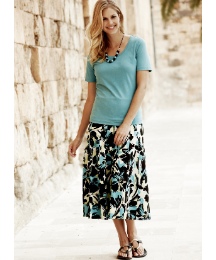 Skirt With T-Shirt & Necklace Length32in