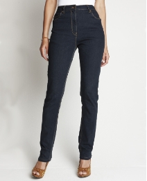 Slim Leg Jeans With Belt Length 29in