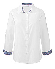 Cotton Shirt with Roll Up Sleeves