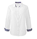Cotton Shirt with Roll Up Sleeves