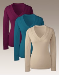 Pack of 3 V Neck T-Shirts