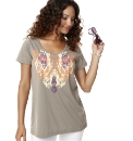 Print Jersey Tunic With Drop Hem