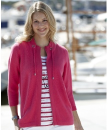Funnel Neck Cardigan With Zip