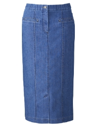 Denim Magi Fit Skirt Length 27in