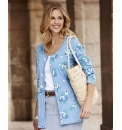 Print Cardigan With Button Placket