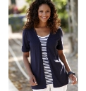 Jersey Top With Stripe Insert