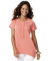 Shaped Hem Jersey Top