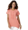 Shaped Hem Jersey Top