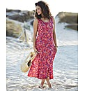 Print Crinkle Dress Length 45in