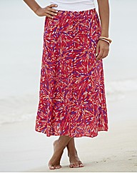 Print Crinkle Skirt Length 27in