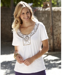 Studded Jersey Top