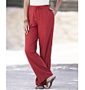 Linen Blend Trousers Length 25in