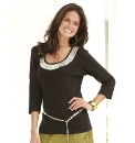 Joanna Hope Beaded Jersey Top
