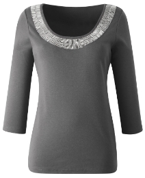 Joanna Hope Beaded Jersey Top