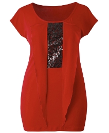 Joanna Hope Sequin Trim Jersey Tunic