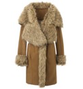 Joanna Hope Faux Fur Trim Coat