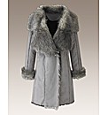 Joanna Hope Faux Fur Trim Coat
