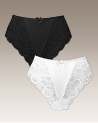 Shapely Figures Pack of 2 Lace Knickers