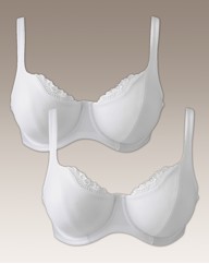 Shapely Figures White Lucy Bra Pack
