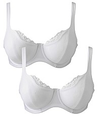 Shapely Figures White Lucy Bra Pack