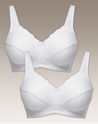 Shapely Figures White Sarah Bra Pack