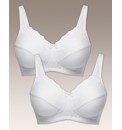 Shapely Figures White Sarah Bra Pack