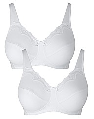 Shapely Figures White Sarah Bra Pack