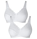 Shapely Figures White Sarah Bra Pack