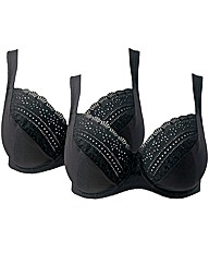 Shapely Figures White Black Jane Bras
