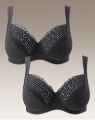 Shapely Figures White Black Jane Bras