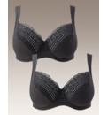Shapely Figures White Black Jane Bras