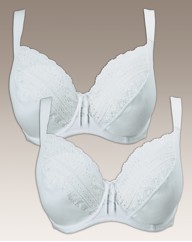 Shapely Figures White Black Jane Bras
