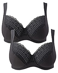 Shapely Figures White Black Jane Bras
