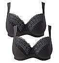 Shapely Figures White Black Jane Bras