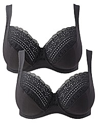 Shapely Figures White Black Jane Bras