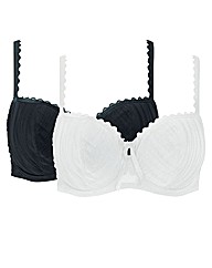 Shapely Figures White Black Olivia Bras