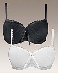 Shapely Figures White Black Olivia Bras