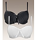 Shapely Figures White Black Olivia Bras