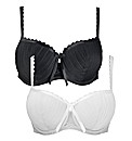 Shapely Figures White Black Olivia Bras